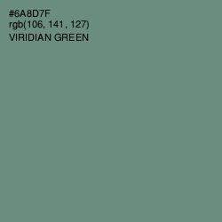 #6A8D7F - Viridian Green Color Image